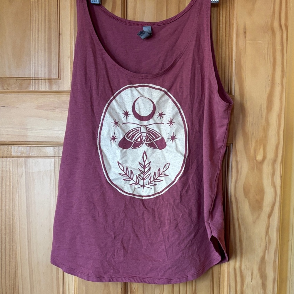 Women's Moth Moon Graphic Tank Top